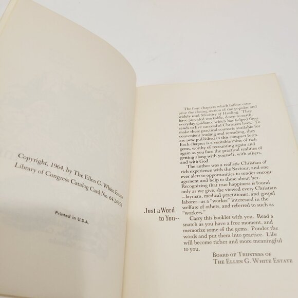 4 Vtg Ellen G. White Paperback Books Other Angel Daily Living Savior Conflict - Picture 3 of 10